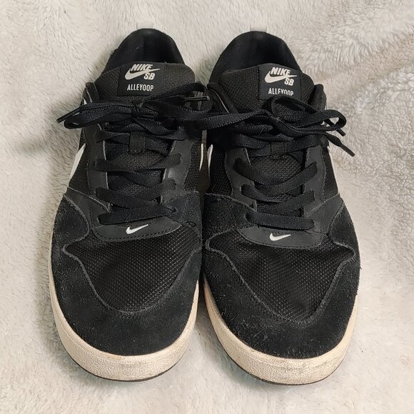 Men's Nike SB Alleyoop Black \u0026 White Skateboard Shoe 11.5